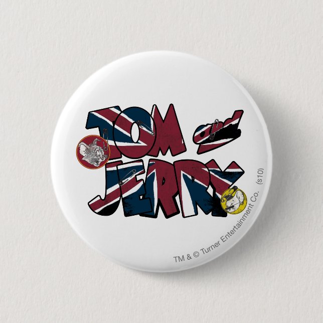 Tom and Jerry UK Overload 2 2 Inch Round Button (Front)
