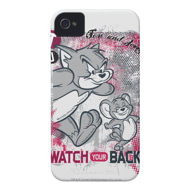 Tom and Jerry Watch Your Back Case-Mate iPhone Case (Back)
