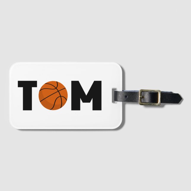 Tom Basketball Luggage Tag (Front Horizontal)