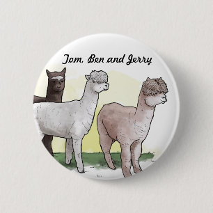 Tom, Ben and Jerry badge 2 Inch Round Button