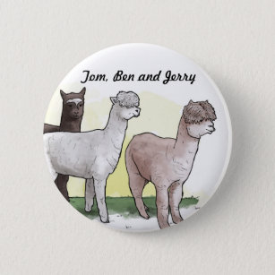 Tom, Ben and Jerry badge 2 Inch Round Button