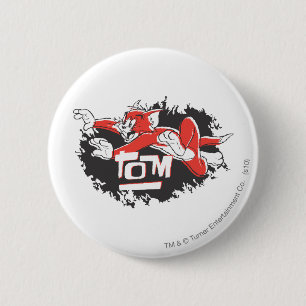 Tom Black and Red Logo 2 Inch Round Button