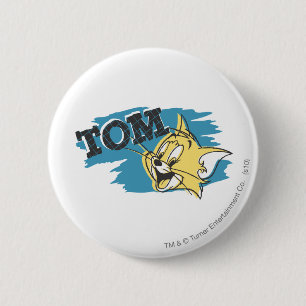 Tom Blue and Yellow Logo 2 Inch Round Button