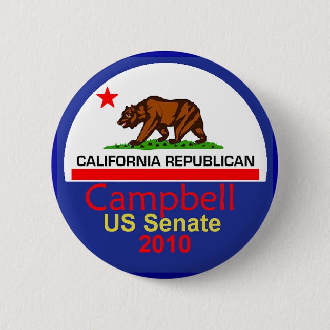 Tom CAMPBELL 2010 Button (Front)