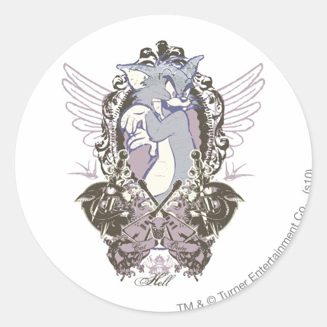 Tom Cat Outa Hell Classic Round Sticker (Front)