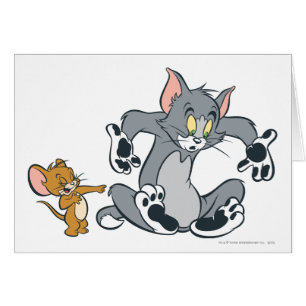 Tom et chat noir de patte de Jerry