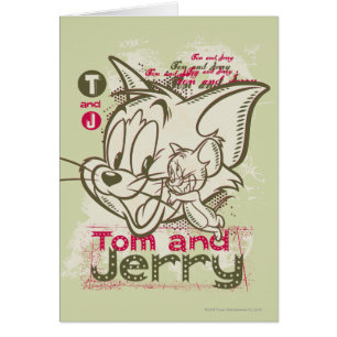 Tom et rose et vert de Jerry