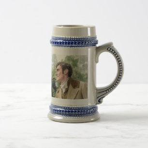 Tom helping Mary out of the carriage Beer Stein