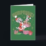 Tom, Jerry, and Nibbles Holiday Surprise<br><div class="desc">Check out Tom dressed as Santa holding a gift containing Jerry that is dressed as Santa holding a gift containing Nibbles! Surprise!</div>