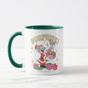 Tom, Jerry, and Nibbles Holiday Surprise Mug