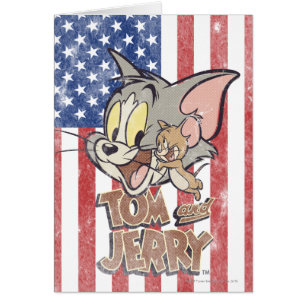Tom & Jerry avec le drapeau américain