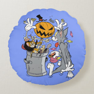 Tom & Jerry   Boo to Tom Round Pillow