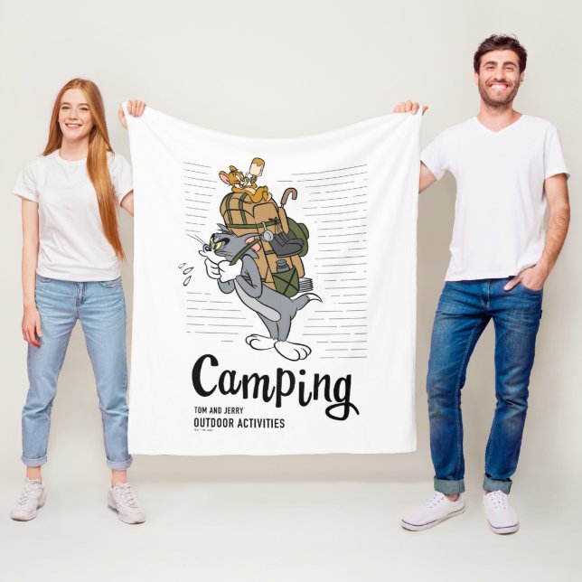 Tom & Jerry Camping Fleece Blanket (In Situ)