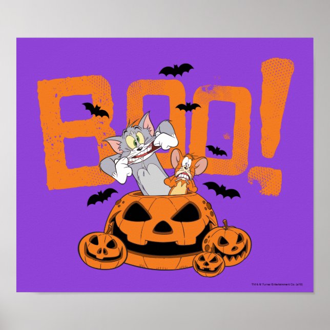 Tom & Jerry | Happy Halloween Boo Poster (Front)