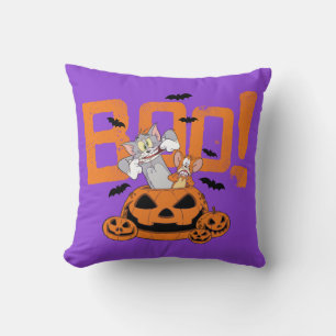 Tom & Jerry Happy Halloween Boo Throw Pillow