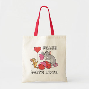 Tom & Jerry Inflate Valentine Heart Balloons Tote Bag