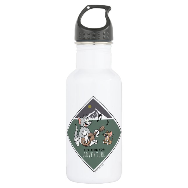 Tom & Jerry "It's Time For Adventure" 532 Ml Water Bottle (Front)