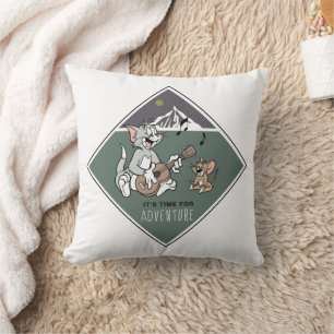 Tom & Jerry "It's Time For Adventure" Throw Pillow