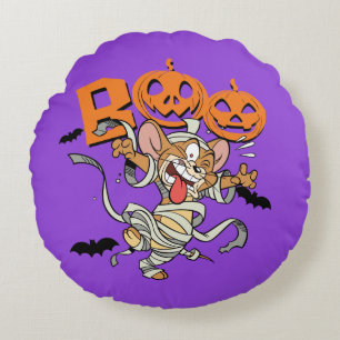 Tom & Jerry   Jerry is SO Scary Round Pillow
