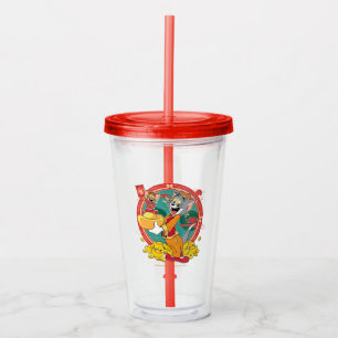 Tom & Jerry New Years Red Envelope Acrylic Tumbler
