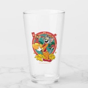 Tom & Jerry New Years Red Envelope Glass