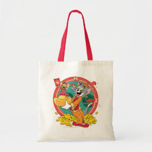 Tom & Jerry New Years Red Envelope Tote Bag