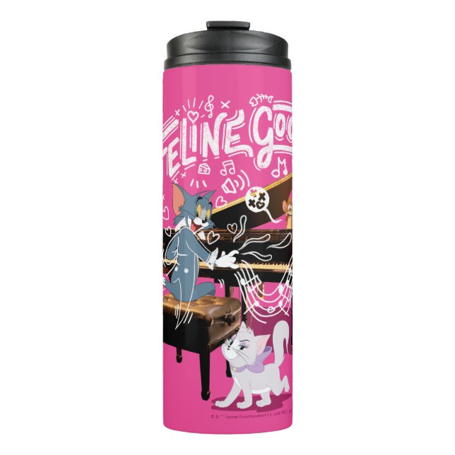 Tom & Jerry Play Piano - Feline Good Thermal Tumbler (Front)