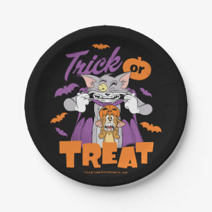 Tom & Jerry Trick or Treat Paper Plate