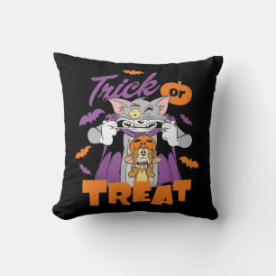 Tom & Jerry   Trick or Treat Throw Pillow