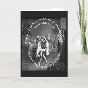 Tom Lost His Reason All Together Burns Night Grey Holiday Card