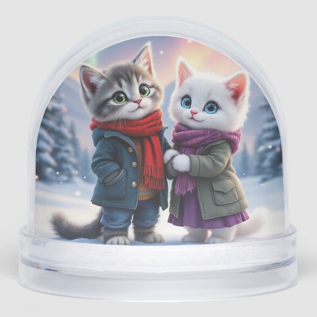 Tom & Luna 2025 Aurora Snow Globe (Front)
