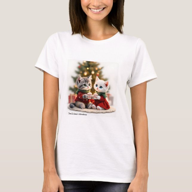 Tom & Luna – Cozy Christmas Cocoa T-Shirt (Front)