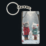 Tom & Luna Custom Keychain<br><div class="desc">Bring a little magic everywhere you go with this adorable Tom & Luna keychain! Featuring the beloved kitten duo in a cozy winter style, this keychain is perfect for fans, gift-givers, or anyone who wants a cute daily reminder of joy. ✨ Fully customizable: Add your name, date, or a short...</div>