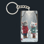 Tom & Luna Custom Keychain<br><div class="desc">Bring a little magic everywhere you go with this adorable Tom & Luna keychain! Featuring the beloved kitten duo in a cozy winter style, this keychain is perfect for fans, gift-givers, or anyone who wants a cute daily reminder of joy. ✨ Fully customizable: Add your name, date, or a short...</div>