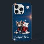 Tom & Luna – Personalized Starry Night Phone Case<br><div class="desc">Bring a little magic everywhere you go with this Tom & Luna’s Adventures™ personalized phone case! Featuring Tom, the little grey tabby kitten, and Luna, the little pure white fluffy kitten, sitting together under a sparkling starry night sky, this design blends cuteness, warmth, and winter charm. Add your own name...</div>