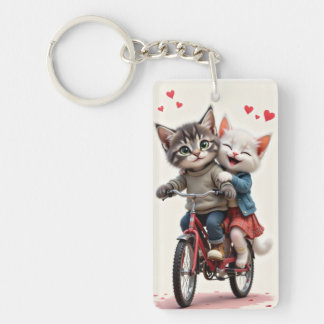 Tom & Luna Valentine Bike Keychain