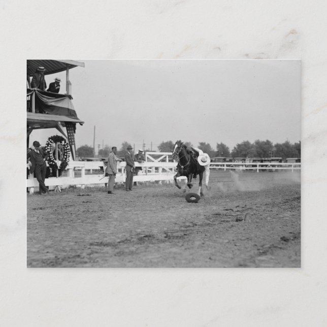 Tom Mix Collects A Hat Postcard (Front)