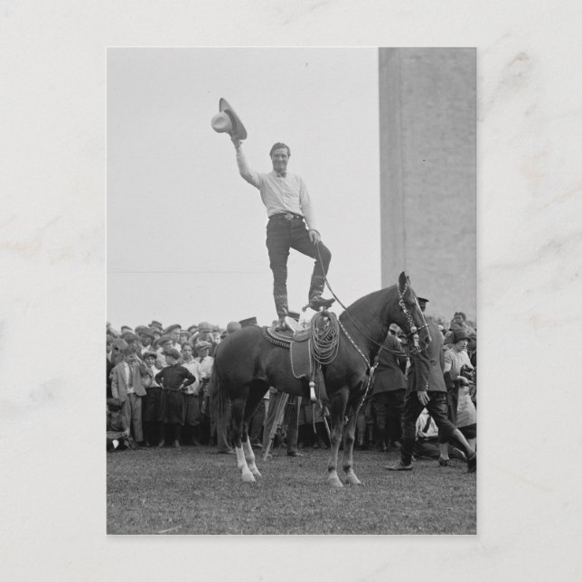 Tom Mix Entertaining A Group Of Boys Postcard (Front)