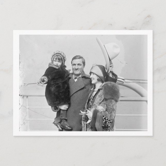 Tom Mix Family Postcard (Front)