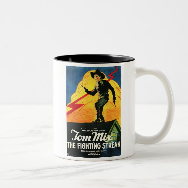 Tom Mix The Fighting Streak 1922 movie poster Two-Tone Coffee Mug (Right)