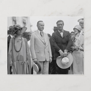 Tom Mix with President Coolidge Postcard