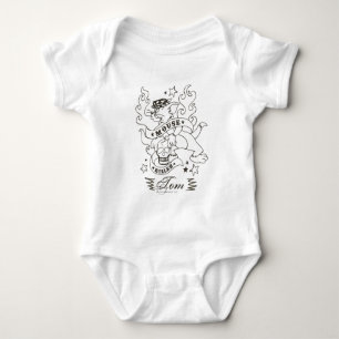 Tom Mouse Killer Tattoo 1 Baby Bodysuit