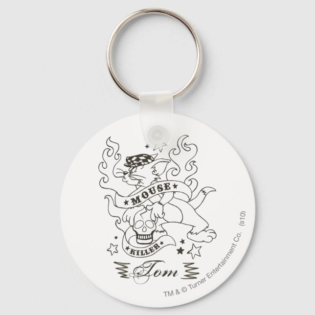 Tom Mouse Killer Tattoo 1 Keychain (Front)