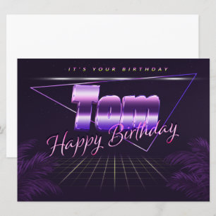 Tom name first name pura retro card birthday