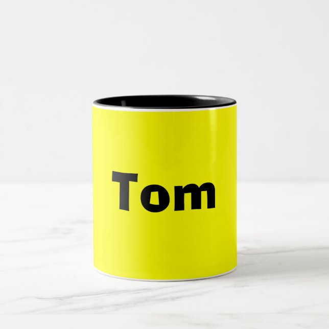 Tom-Name Style-Mug Two-Tone Coffee Mug (Center)