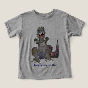 Tom-osaurus Rex Cartoon Dinosaur T-Shirt