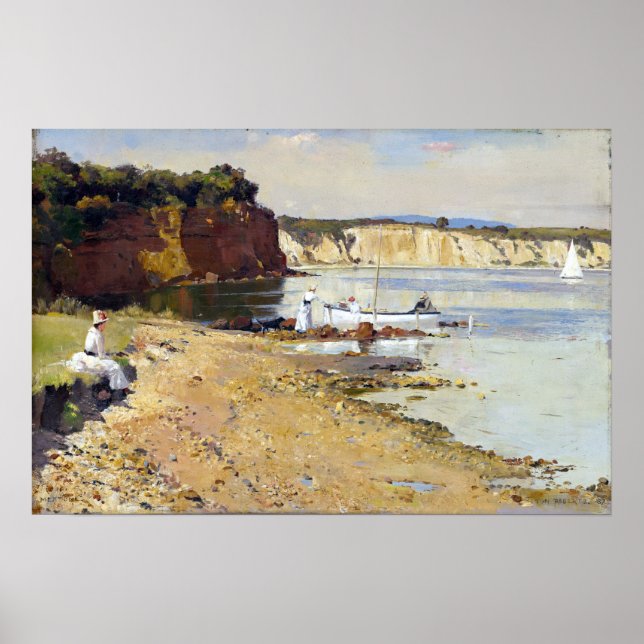 Tom Roberts Slumbering Sea, Mentone Poster (Front)