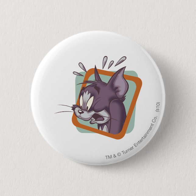 Tom Scaredy Cat 2 Inch Round Button (Front)