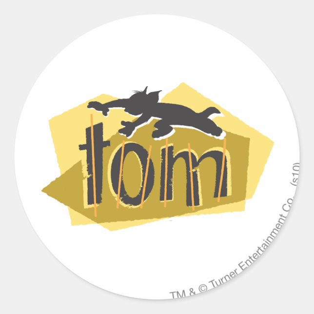 Tom Silhouette Logo Classic Round Sticker (Front)