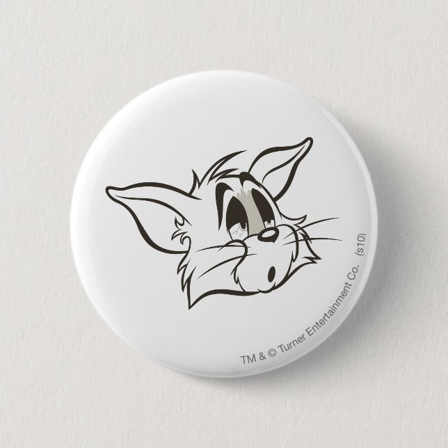 Tom Sleepy Cat 2 Inch Round Button (Front)